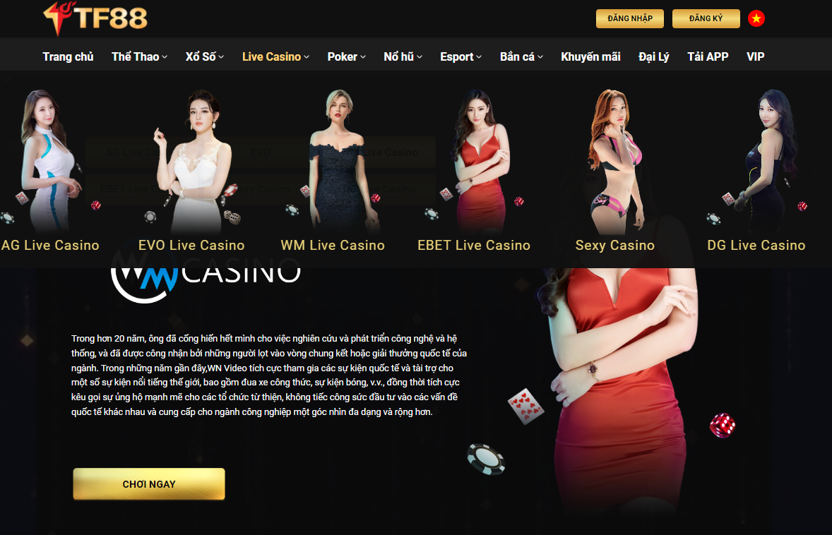 Trải nghiệm casino trực tuyến đỉnh cao tại TF88bet Casino: Đa dạng, phong phú và đầy hấp dẫn